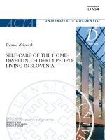 SELF-CARE OF THE HOME- DWELLING ELDERLY PEOPLE LIVING IN SLOVENIA pdf