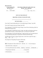 MẪU GIẤY XÁC NHẬN ĐĂNG KÝ KHAI THÁC, SỬ DỤNG TÀI NGUYÊN NƯỚC ppt