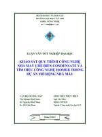 khảo sát nhà máy chế biến condensate và tìm hiểu công nghệ isomer trong dự án mở rộng nhà máy