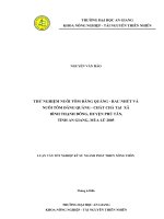 THỬ NGHIỆM NUÔI TÔM ĐĂNG QUẦNG - RAU NHÚT VÀ NUÔI TÔM ĐĂNG QUẦNG - CHẤT CHÀ TẠI XÃ BÌNH THẠNH ĐÔNG, HUYỆN PHÚ TÂN, TỈNH AN GIANG, MÙA LŨ 2005 doc