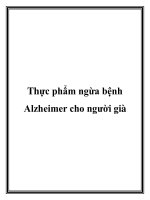 Thực phẩm ngừa bệnh Alzheimer cho người già docx