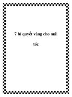 7 bí quyết vàng cho mái tóc doc