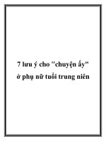 7 lưu ý cho 