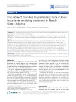 The indirect cost due to pulmonary Tuberculosis in patients receiving treatment in Bauchi State—Nigeria doc