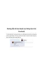 Hướng dẫn tắt âm thanh của thông báo trên Facebook ppt