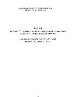 đáp án đề thi tốt nghiệp cao đẳng nghề-kỹ thuật chế biến món ăn-môn thi lý thuyết chuyên môn nghề mã đề thi ktcbma - lt (1)