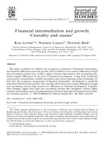 Financial intermediation and growth: Causality and causes potx
