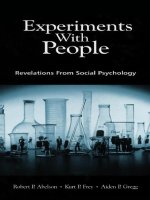 Experiments With People Revelations From Social Psychology pptx