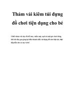 Thảm vải kiêm túi đựng đồ chơi tiện dụng cho bé ppt