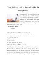 Tăng tốc bằng cách sử dụng các phím tắt trong Word pptx