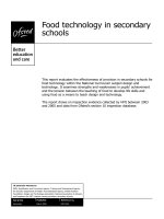 Food technology in secondary schools pdf