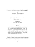 Financial Intermediation and Credit Policy in Business Cycle Analysis∗ pot