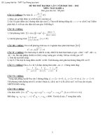 ĐỀ THI THỬ ĐẠI HỌC LẦN 1 NĂM HỌC 2011 – 2012 MÔN: TOÁN KHỐI A - THPT Tuy Phong pot