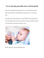 Trẻ sơ sinh uống quá nhiều nước có thể bị ngộ độc pptx