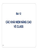 Bài 12 - Các khái niệm nâng cao về Class doc