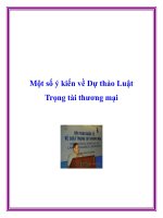 Một số ý kiến về Dự thảo Luật Trọng tài thương mại ppt