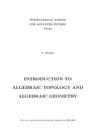 introduction to  algebraic topology and algebraic geometry - u. bruzzo