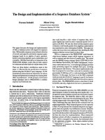 The Design and Implementation of a Sequence Database System * docx