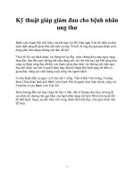 Kỹ thuật giúp giảm đau cho bệnh nhân ung thư pptx