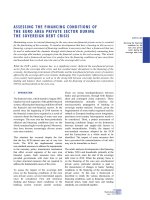 ASSESSING THE FINANCING CONDITIONS OF THE EURO AREA PRIVATE SECTOR DURING THE SOVEREIGN DEBT CRISIS docx