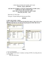 đáp án + đề thi lí thuyết tốt nghiệp khóa 2 - quản trị cơ sở dữ liệu - mã đề thi qtcsdl - lt (2)