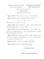 Đề thi Giải tích pdf