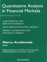 Quantitative Analysis in Financial Markets Collected papers of the New York University Mathematical Finance Seminar, Volume II docx