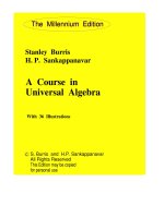 a course in universal algebra - s. burris and h.p. sankappanavar
