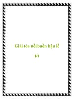 Giải tỏa nỗi buồn hậu lễ tết pptx