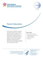 CHILD WELFARE INFORMATION GATEWAY: PARENT EDUCATION potx
