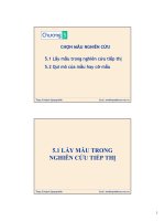 CHỌN mẫu NGHIÊN cứu chương 5 nc marketing