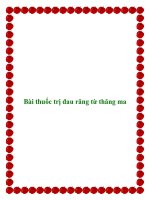 Bài thuốc trị đau răng từ thăng ma ppt