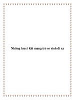 Những lưu ý khi mang trẻ sơ sinh đi xa ppt