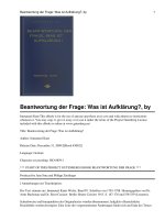 Beantwortung der Frage: Was ist Aufklärung? docx