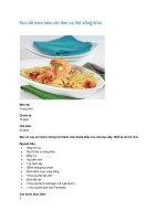 Nui xốt kem béo với tôm và thịt xông khói ppt