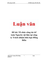 Đề tài: Tổ chức công tác kế toán Nguyên vật liệu tại công ty Trách nhiệm hữu hạn Đồng Điền pdf