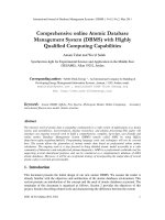 Comprehensive online Atomic Database Management System (DBMS) with Highly Qualified Computing Capabilities pptx