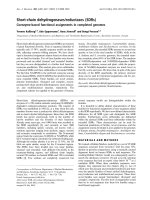Báo cáo khoa học: Short-chain dehydrogenases/reductases (SDRs) Coenzyme-based functional assignments in completed genomes pptx