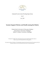 Income Support Policies and Health among the Elderly  pptx