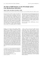 Báo cáo khoa học: The effect of HAMP domains on class IIIb adenylyl cyclases from Mycobacterium tuberculosis pptx