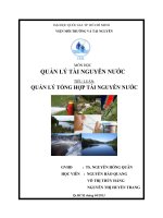 QUẢN LÝ TỔNG HỢP TÀI NGUYÊN NƯỚC
