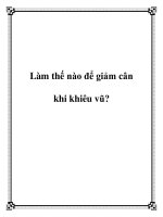 Làm thế nào để giảm cân khi khiêu vũ? ppt