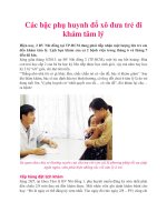 Các bậc phụ huynh đổ xô đưa trẻ đi khám tâm lý pdf
