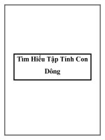 Tìm Hiểu Tập Tính Con Dông pptx