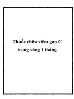 Thuốc chữa viêm gan C trong vòng 1 tháng potx