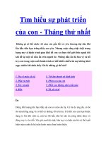 Tìm hiểu sự phát triển của con - Tháng thứ nhất pot