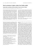 Báo cáo khoa học: Kinetic mechanisms of glycine oxidase fromBacillus subtilis docx