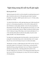 Ngân hàng mong lãi suất hạ để giải ngân pdf