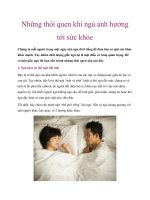 Những thói quen khi ngủ ảnh hưởng tới sức khỏe ppt