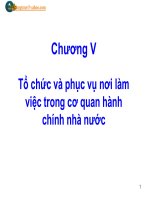 Tổ chức và phục vụ nơi làm việc trong cơ quan hành chính nhà nước ppt